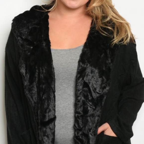 Plus size Black cardigan - Picture 2 of 4